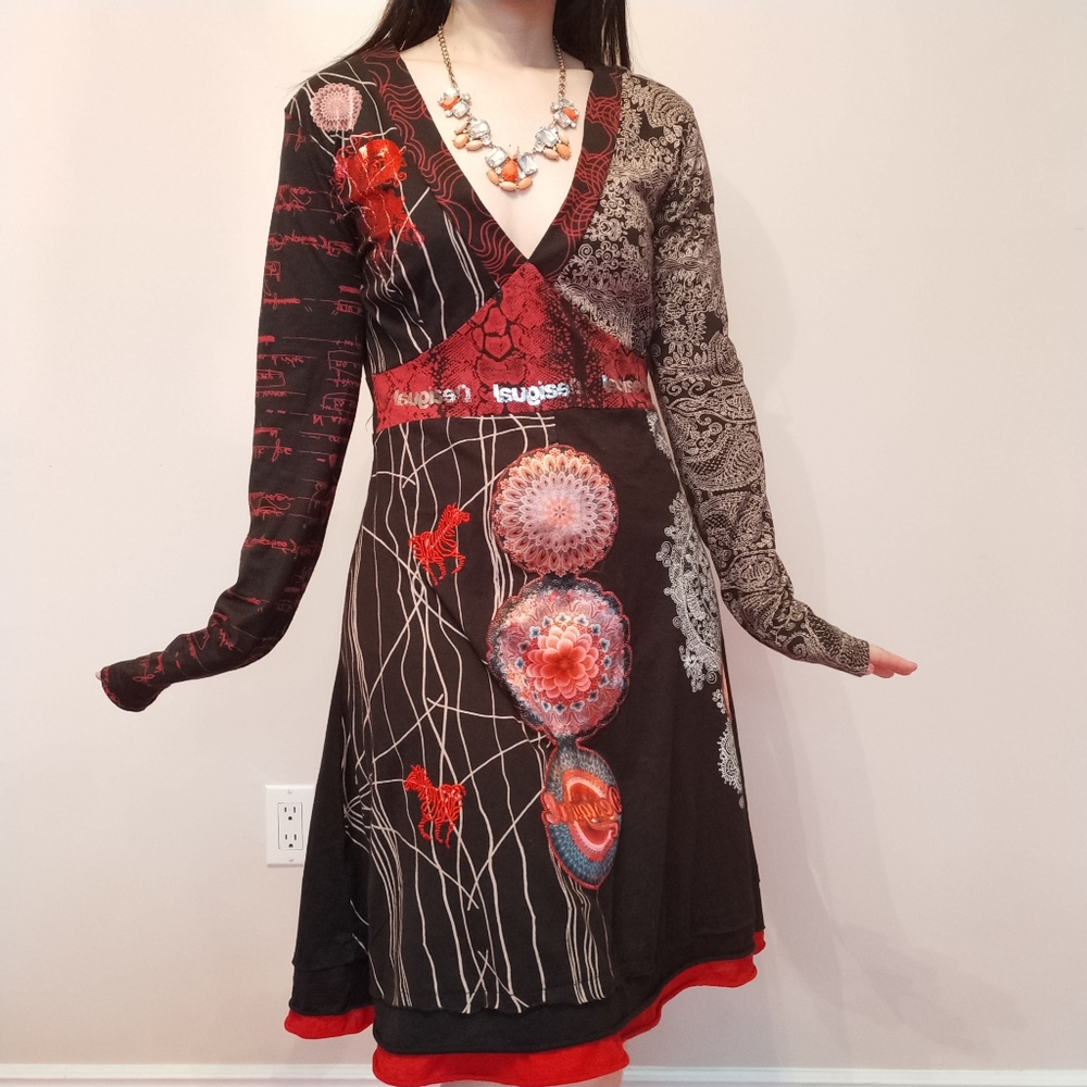 DESIGUAL MULTI DESIGN DRESS - Picture 3 of 9